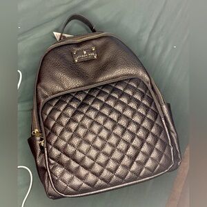 Black London Fog Quilted Backpack